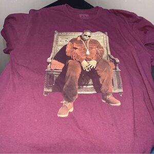 B.I.G. Notorious Big Graphic T Shirt Maroon XL The Notorious B.I.G. Rap Hip Hop‎